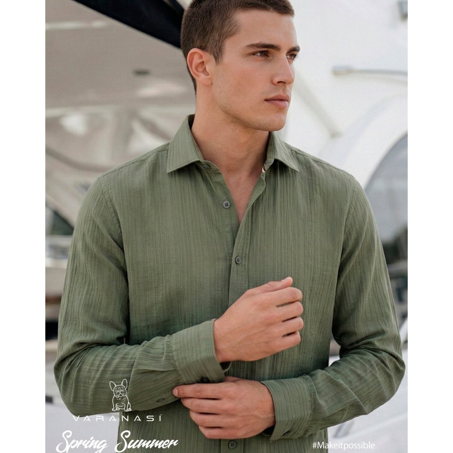 CAMISA CABALLERO MANGA LARGA VARANASI