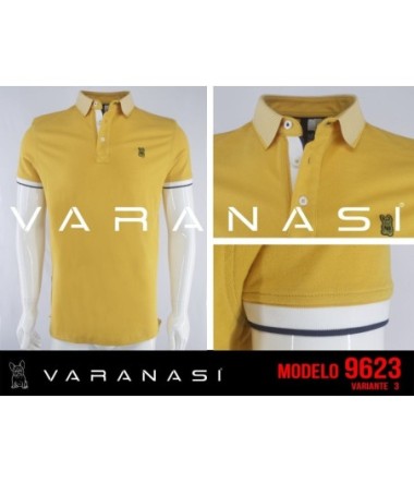 PLAYERA TIPO POLO CABALLERO VARANASI