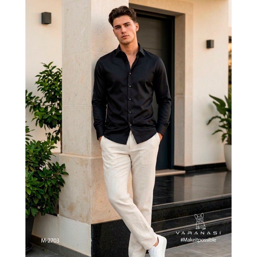 CAMISA CABALLERO MANGA LARGA VARANASI