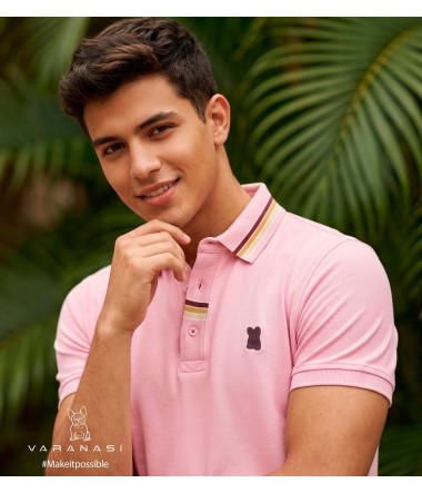 PLAYERA TIPO POLO CABALLERO VARANASI