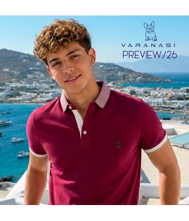 PLAYERA TIPO POLO CABALLERO VARANASI