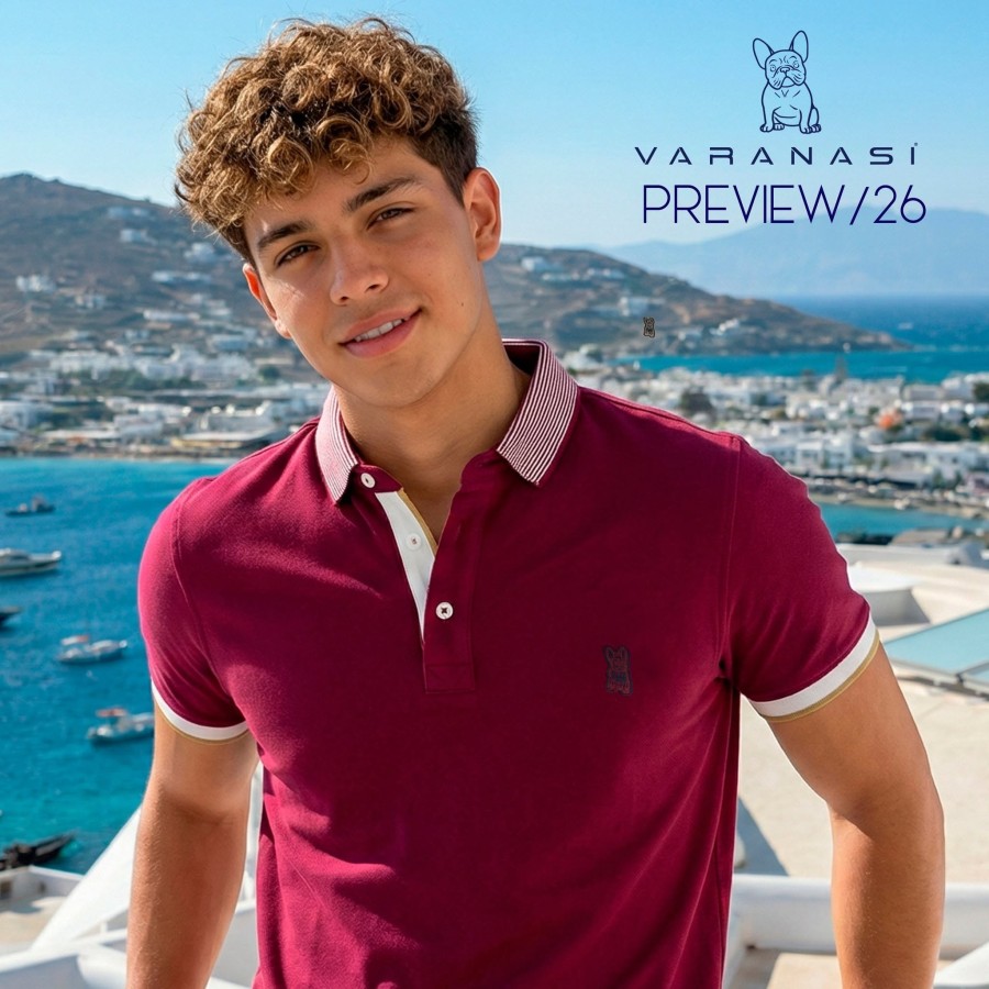 PLAYERA TIPO POLO CABALLERO VARANASI