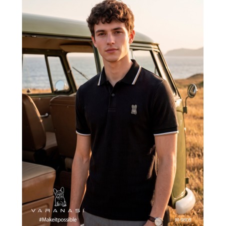 PLAYERA TIPO POLO CABALLERO VARANASI