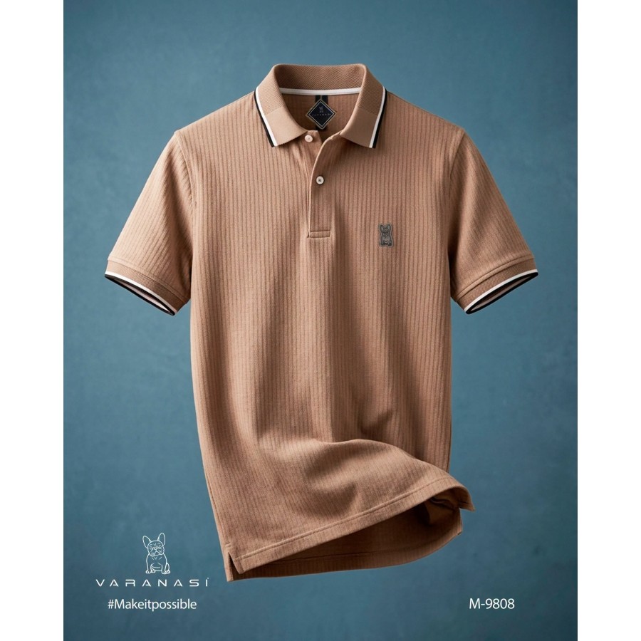 PLAYERA TIPO POLO CABALLERO VARANASI
