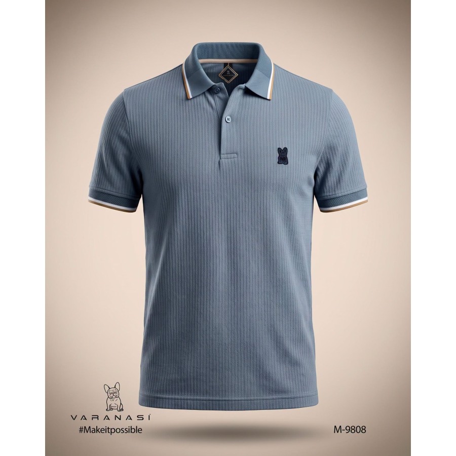 PLAYERA TIPO POLO CABALLERO VARANASI