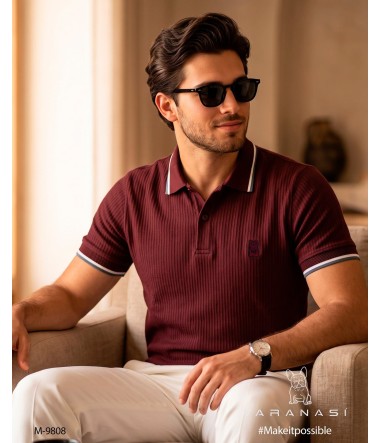 PLAYERA TIPO POLO CABALLERO VARANASI