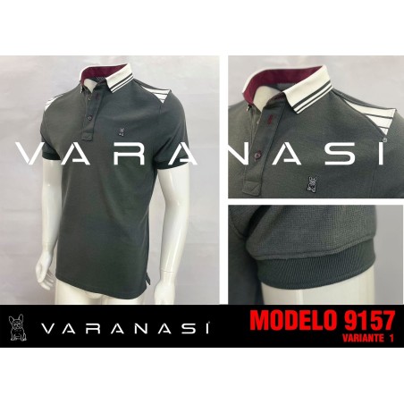 PLAYERA TIPO POLO CABALLERO VARANASI