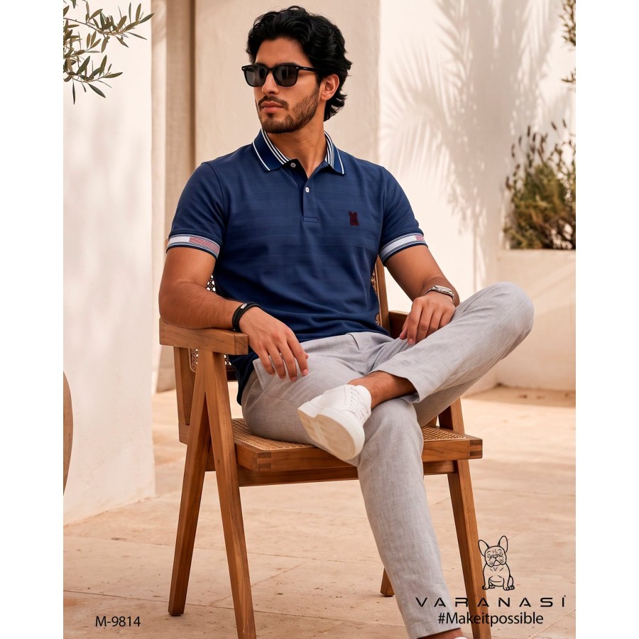 PLAYERA TIPO POLO CABALLERO VARANASI