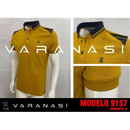PLAYERA TIPO POLO CABALLERO VARANASI