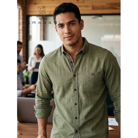 CAMISA CABALLERO MANGA LARGA VARANASI