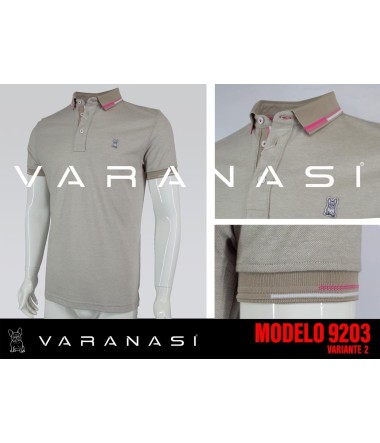 PLAYERA TIPO POLO CABALLERO VARANASI