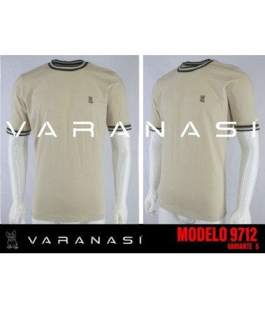 PLAYERA BASICA CABALLERO VARANASI CUELLO TEJIDO