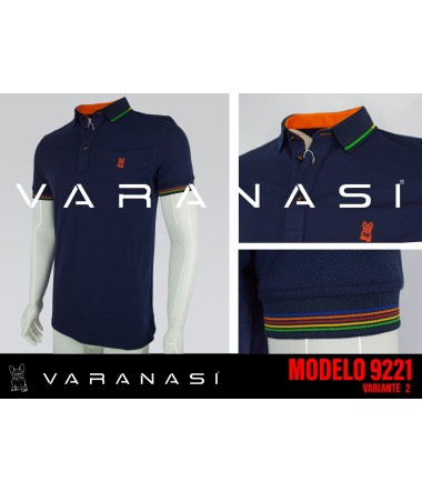 PLAYERA TIPO POLO CABALLERO VARANASI