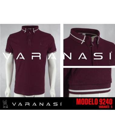 PLAYERA TIPO POLO CABALLERO VARANASI