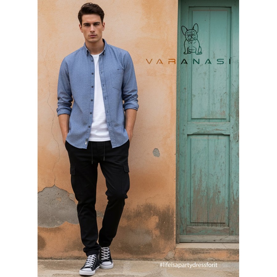 CAMISA CABALLERO MANGA LARGA VARANASI