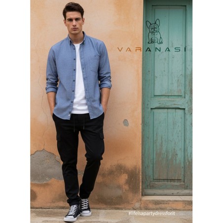 CAMISA CABALLERO MANGA LARGA VARANASI