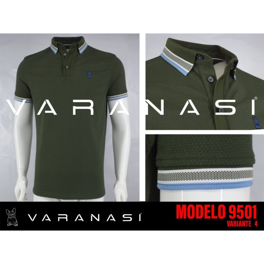 PLAYERA TIPO POLO CABALLERO VARANASI