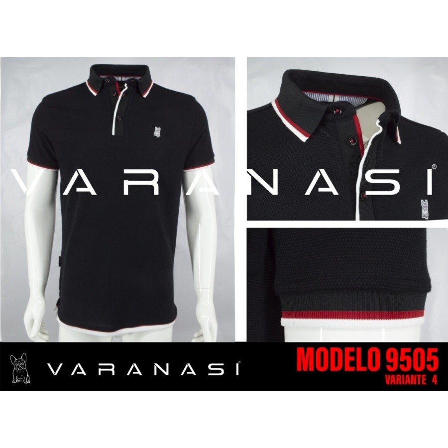 PLAYERA TIPO POLO CABALLERO VARANASI