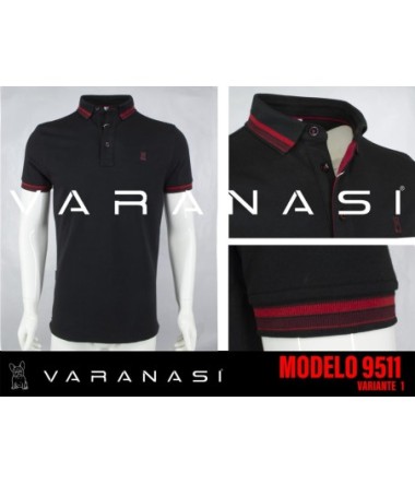 PLAYERA TIPO POLO CABALLERO VARANASI