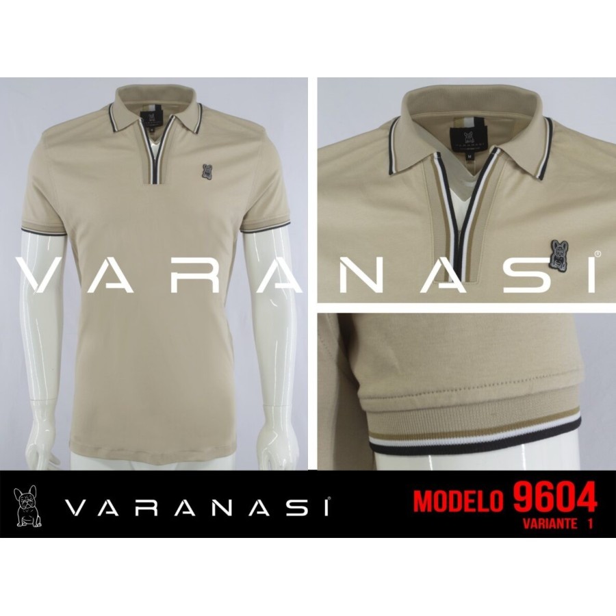 PLAYERA TIPO POLO CABALLERO VARANASI