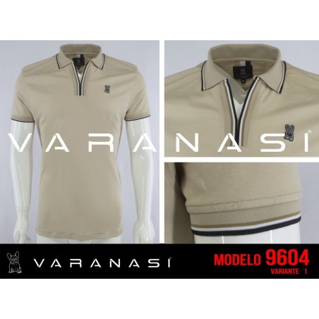 PLAYERA TIPO POLO CABALLERO VARANASI