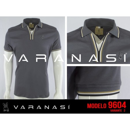 PLAYERA TIPO POLO CABALLERO VARANASI