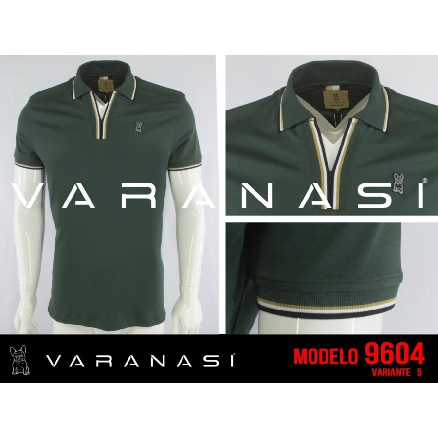 PLAYERA TIPO POLO CABALLERO VARANASI