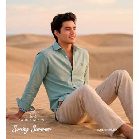 CAMISA CABALLERO MANGA LARGA VARANASI