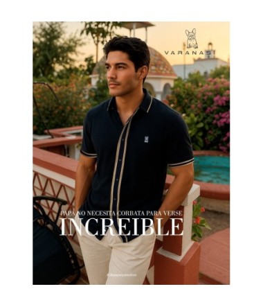 PLAYERA TIPO POLO CABALLERO VARANASI