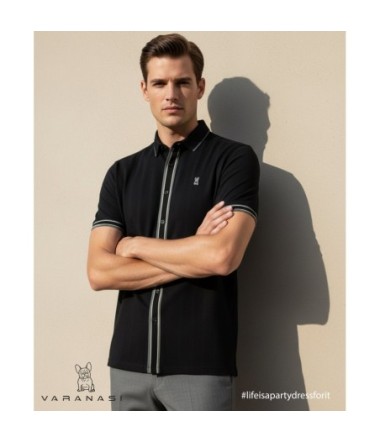 PLAYERA TIPO POLO CABALLERO VARANASI