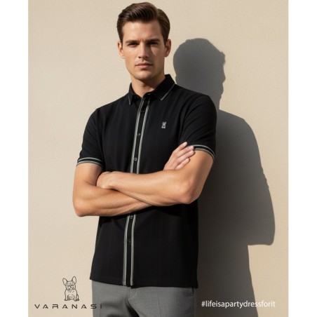 PLAYERA TIPO POLO CABALLERO VARANASI