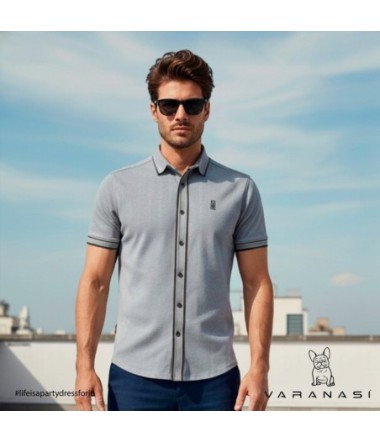 PLAYERA TIPO POLO CABALLERO VARANASI