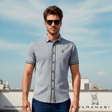 PLAYERA TIPO POLO CABALLERO VARANASI