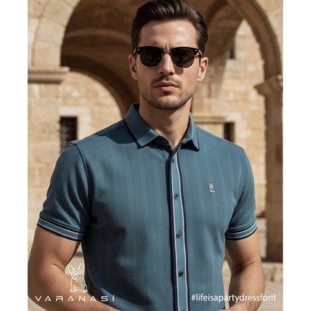 PLAYERA TIPO POLO CABALLERO VARANASI
