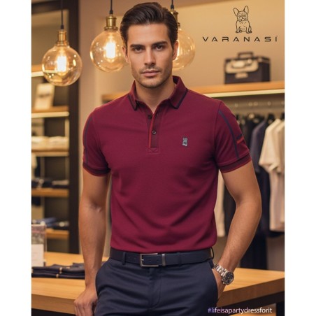 PLAYERA TIPO POLO CABALLERO VARANASI