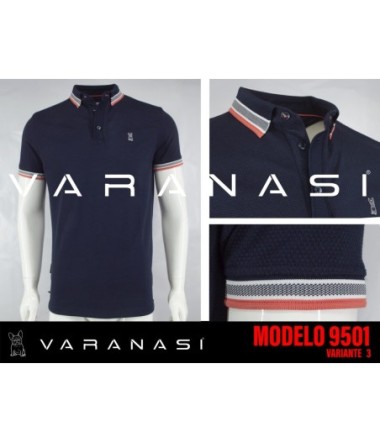 PLAYERA TIPO POLO CABALLERO VARANASI
