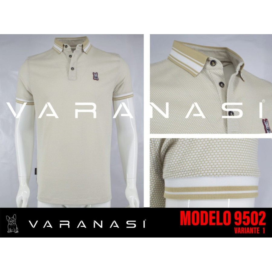 PLAYERA TIPO POLO CABALLERO VARANASI