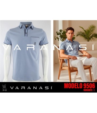 PLAYERA TIPO POLO CABALLERO VARANASI