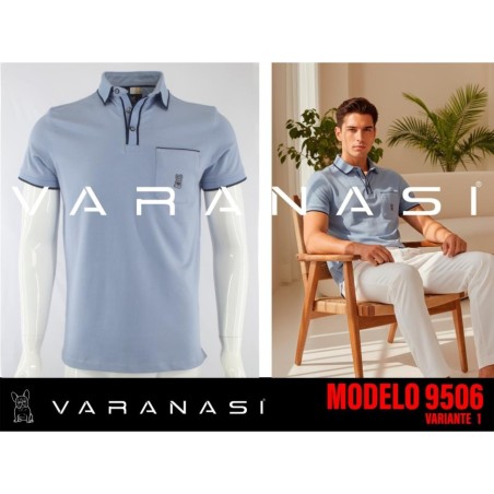 PLAYERA TIPO POLO CABALLERO VARANASI