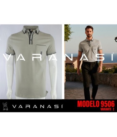 PLAYERA TIPO POLO CABALLERO VARANASI