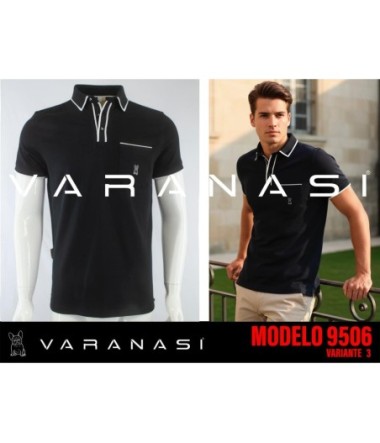 PLAYERA TIPO POLO CABALLERO VARANASI
