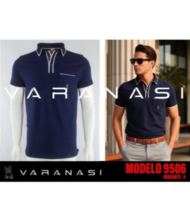 PLAYERA TIPO POLO CABALLERO VARANASI