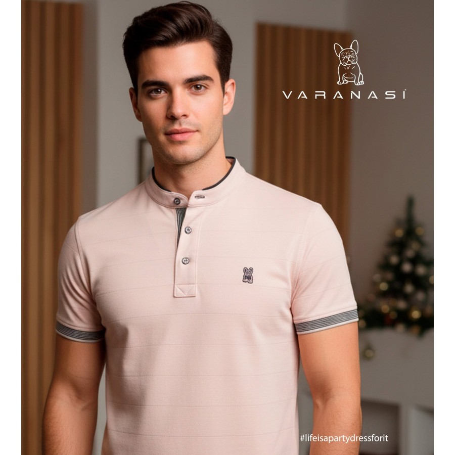 PLAYERA TIPO POLO CABALLERO VARANASI