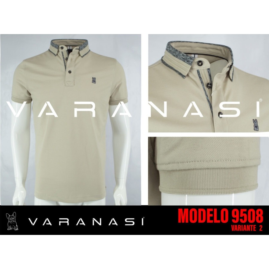 PLAYERA TIPO POLO CABALLERO VARANASI
