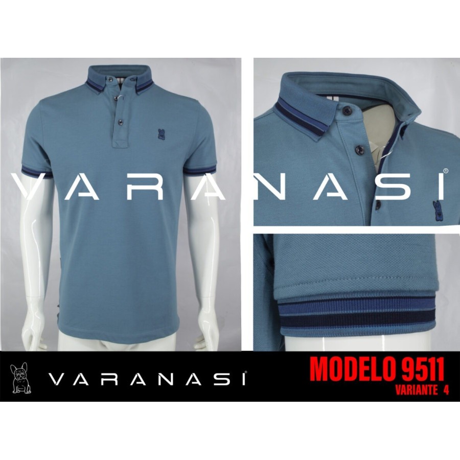 PLAYERA TIPO POLO CABALLERO VARANASI