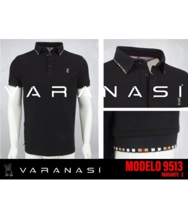 PLAYERA TIPO POLO CABALLERO VARANASI