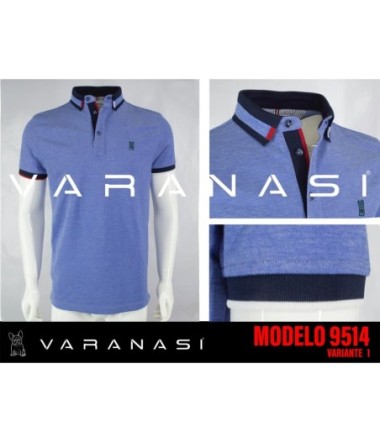 PLAYERA TIPO POLO CABALLERO VARANASI