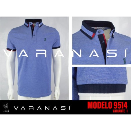 PLAYERA TIPO POLO CABALLERO VARANASI