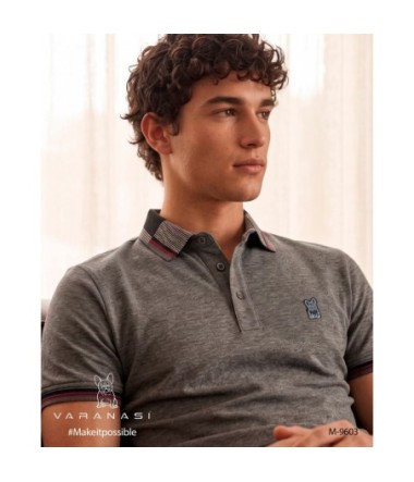 PLAYERA TIPO POLO CABALLERO VARANASI
