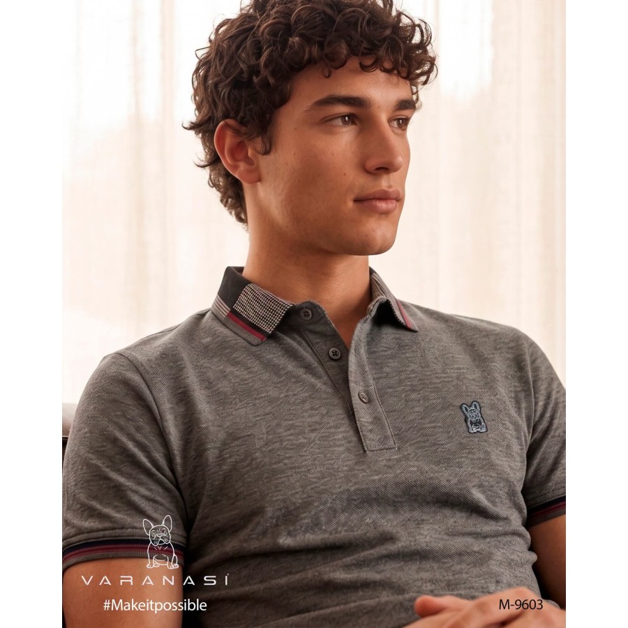 PLAYERA TIPO POLO CABALLERO VARANASI